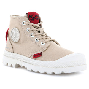 Pampa Supply Desert - Scarpe Stringate Profilo Alto Bambino Beige PAK57376-274-M . PALLADIUM 