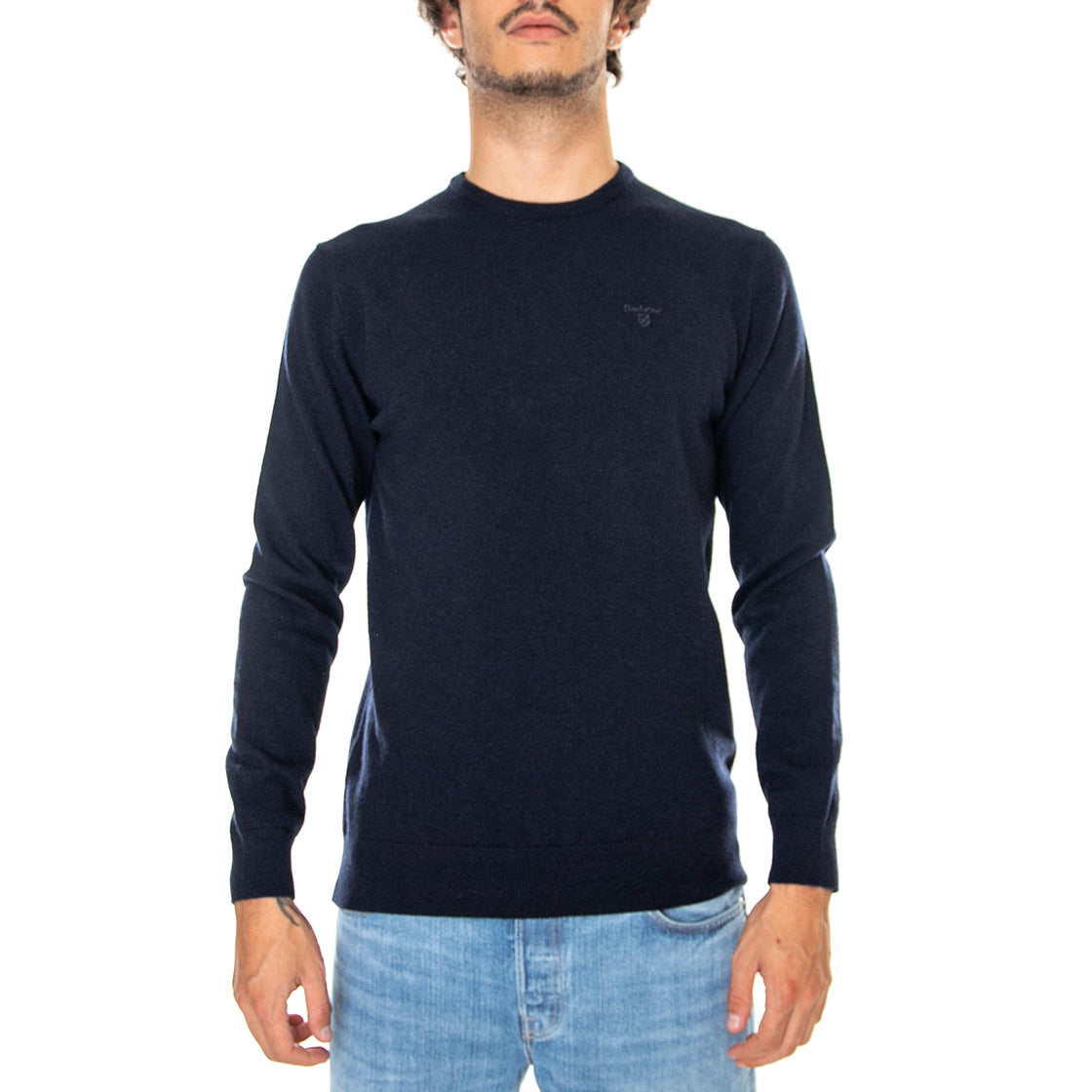 Essential Lambswool Crew Neck Navy - Maglione Girocollo Uomo Blu FW22-MKN0345-NY71 . BARBOUR 