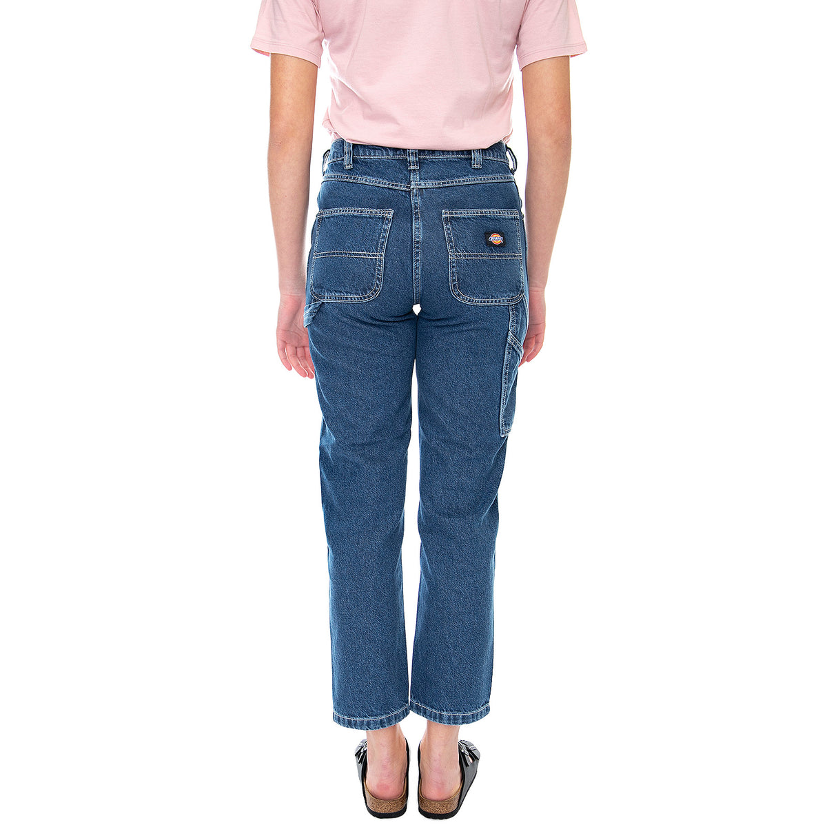 Womens Ellendale Denim Jeans - Classic Blue - Denim Jeans Donna Blu DK0A4XEKCLB1 . DICKIES 