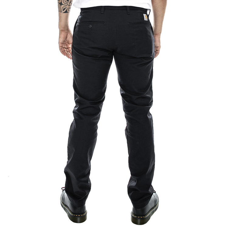 Sid Pant Lamar - Dark Navy Rinsed - Pantaloni Chino Uomo Blu 14295 . CARHARTT WIP 