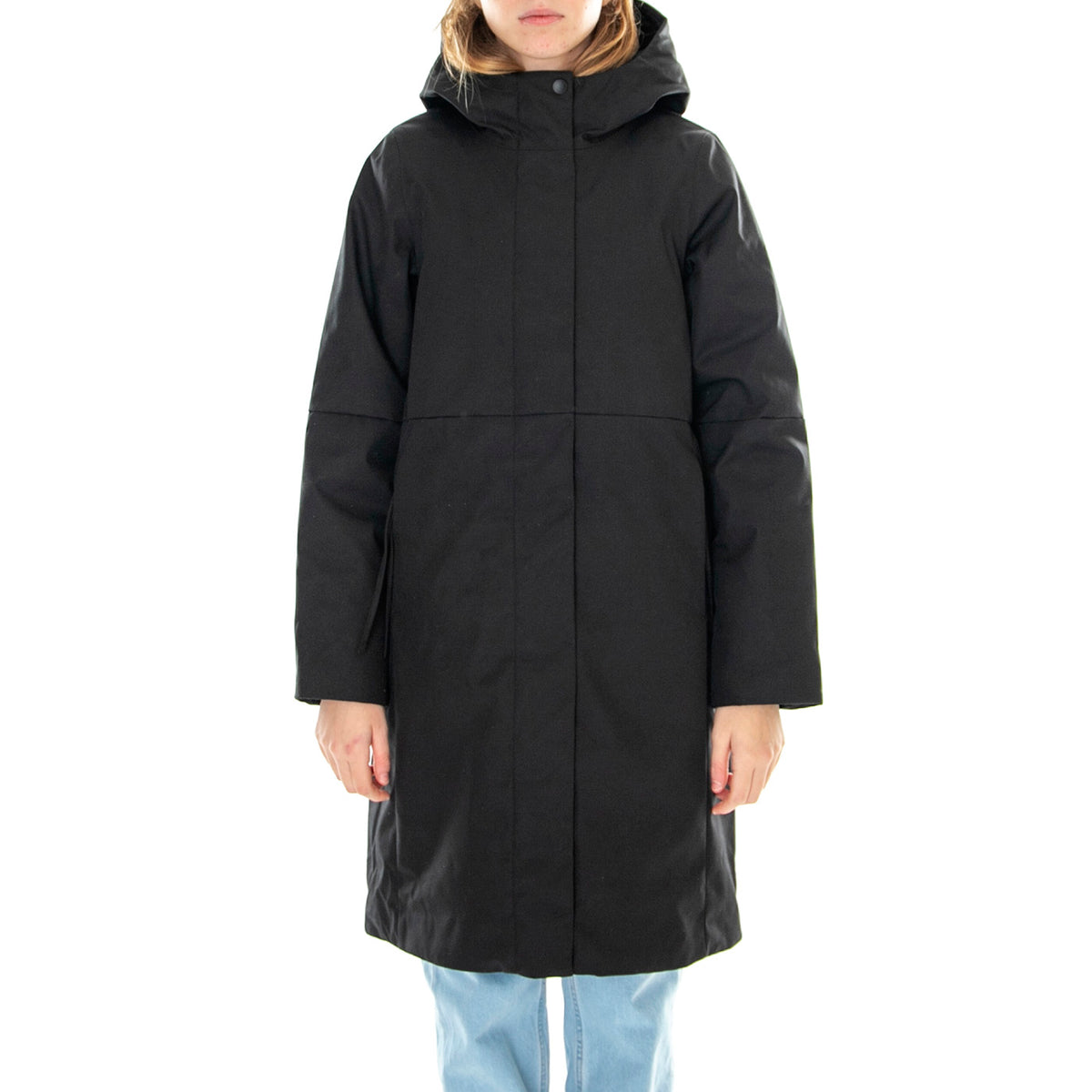 W´s Jacket Elvira Black Smart Cotton Blend - Giacca Invernale con Cappuccio Donna Nera 330735-110 . ELVINE 