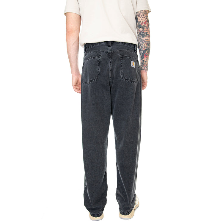 LANDON PANT BLACK HEAVY STONE WASH - Pantaloni Denim Jeans Uomo Neri - Lavaggio Strong I030468-8960 . CARHARTT WIP 