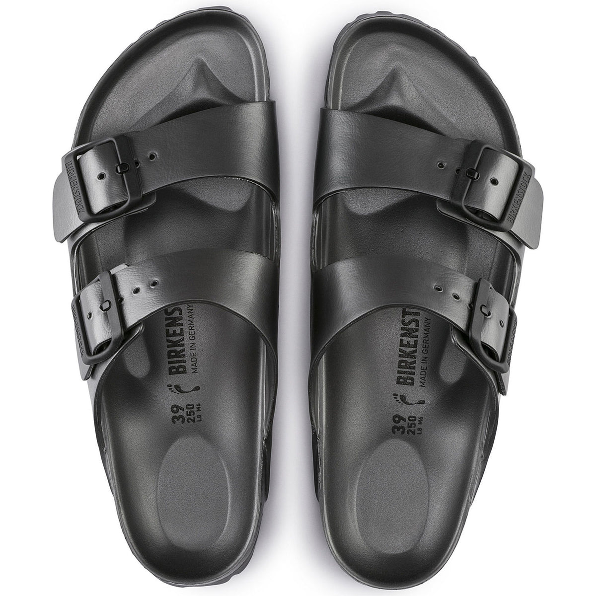 Womens Arizona Eva Sandals  - Metallic Anthracite - Sandali Donna Grigi - Calzata Stretta 1001498 . BIRKENSTOCK 