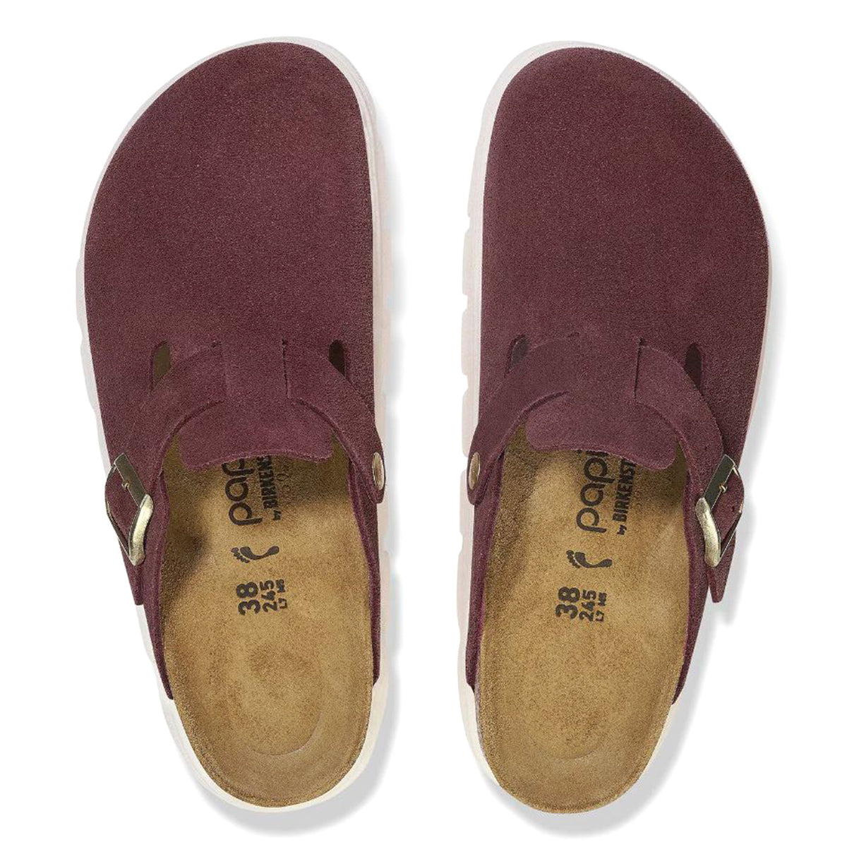Boston Chunky Berry Crush, Suede Leather - Sandali Donna Bordeaux 1028395 . BIRKENSTOCK 