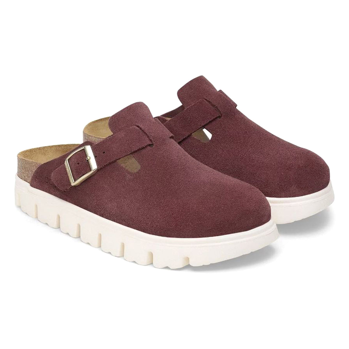 Boston Chunky Berry Crush, Suede Leather - Sandali Donna Bordeaux 1028395 . BIRKENSTOCK 