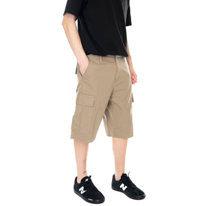 Mens Regular Cargo Shorts - Rinsed Leather Brown - Bermuda Uomo Marroni I028246.8Y.02.00 . CARHARTT WIP 