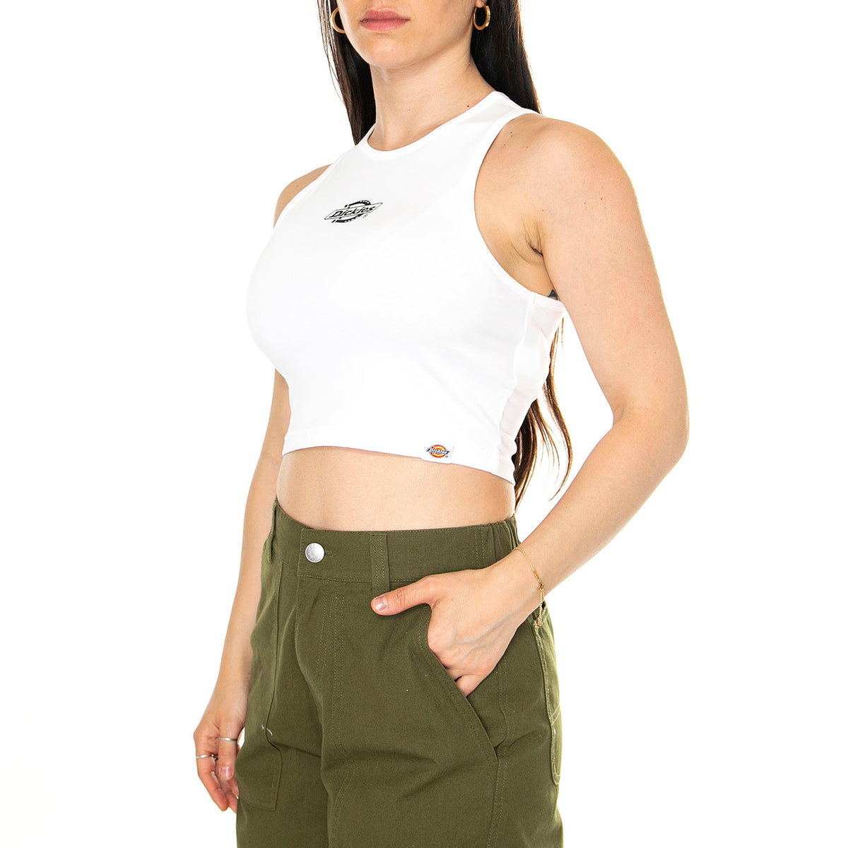 Power Vest W White - Top Donna Bianco DK0A4Y8DWHX1 . DICKIES 
