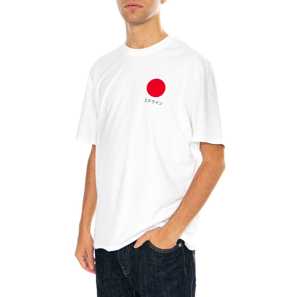Japanese Sun T-Shirt White - Maglietta Girocollo Uomo Bianca I025020.03-02.67 . EDWIN 