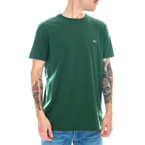 Logo 132 Tee - Green - Maglietta Girocollo Uomo Verde TH6709-132 . LACOSTE 