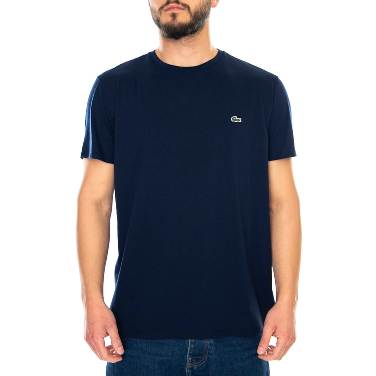 Logo Basic - Maglietta Girocollo Uomo Blu TH6709-166 . LACOSTE 