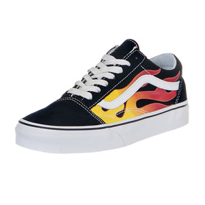 Ua Old Skool - Flame / Black - Scarpe Basse Uomo / Donna Nere VA38G1PHN . VANS 