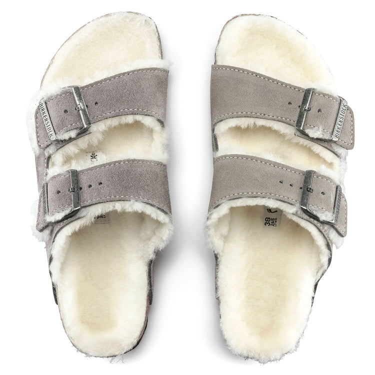 Arizona Shearling - Sandali Donna Grigi - Calzata Stretta 1017403 . BIRKENSTOCK 