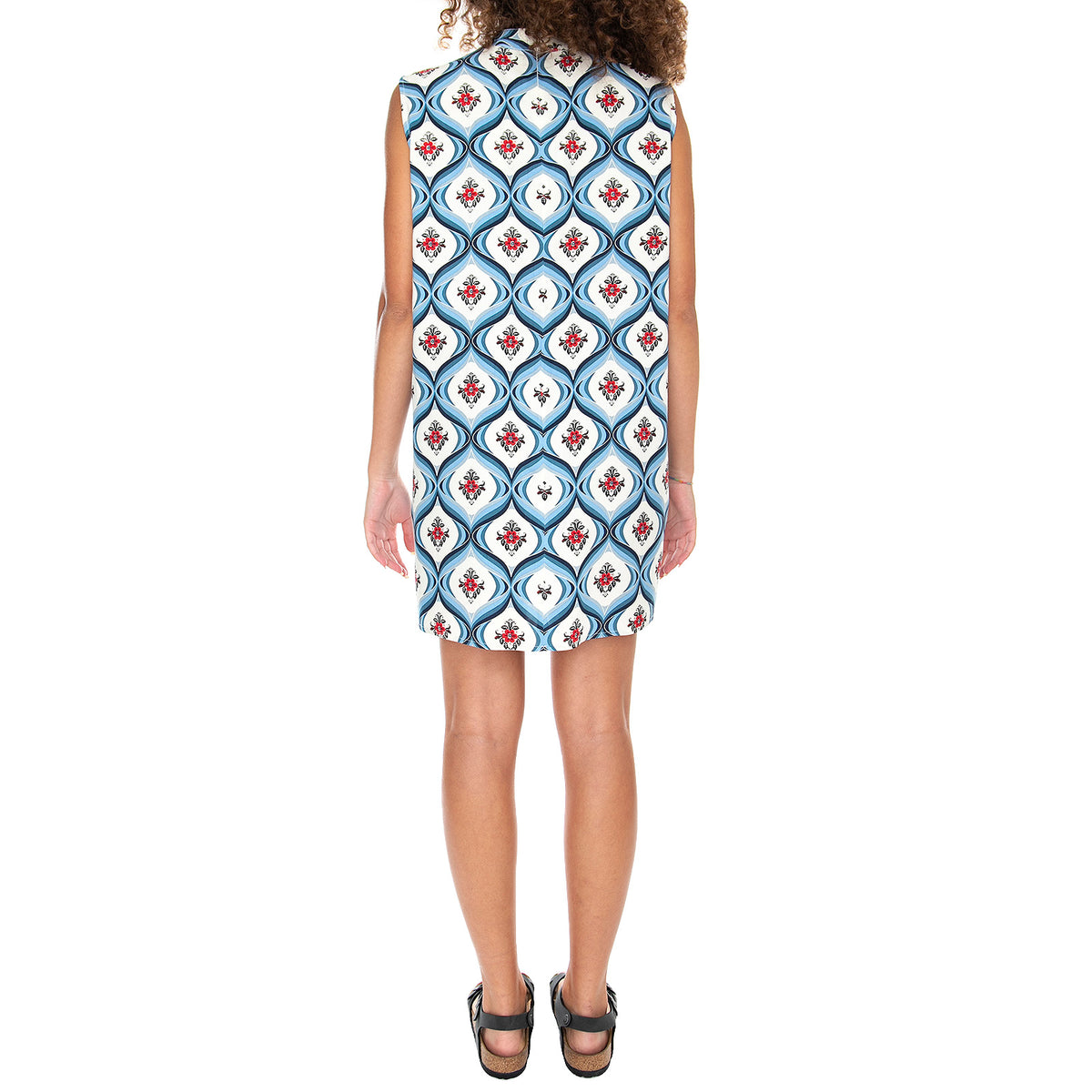 Buddy Retro Dress - Multicoloured Tile - Abito Donna Multicolore MRCBUDDY DRESS-RETRO . MOTEL ROCKS 