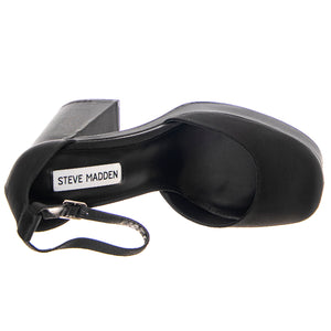 W' Londyn-Black Satin - Sandali Donna Neri SMLOND04S1-BLK . STEVE MADDEN 
