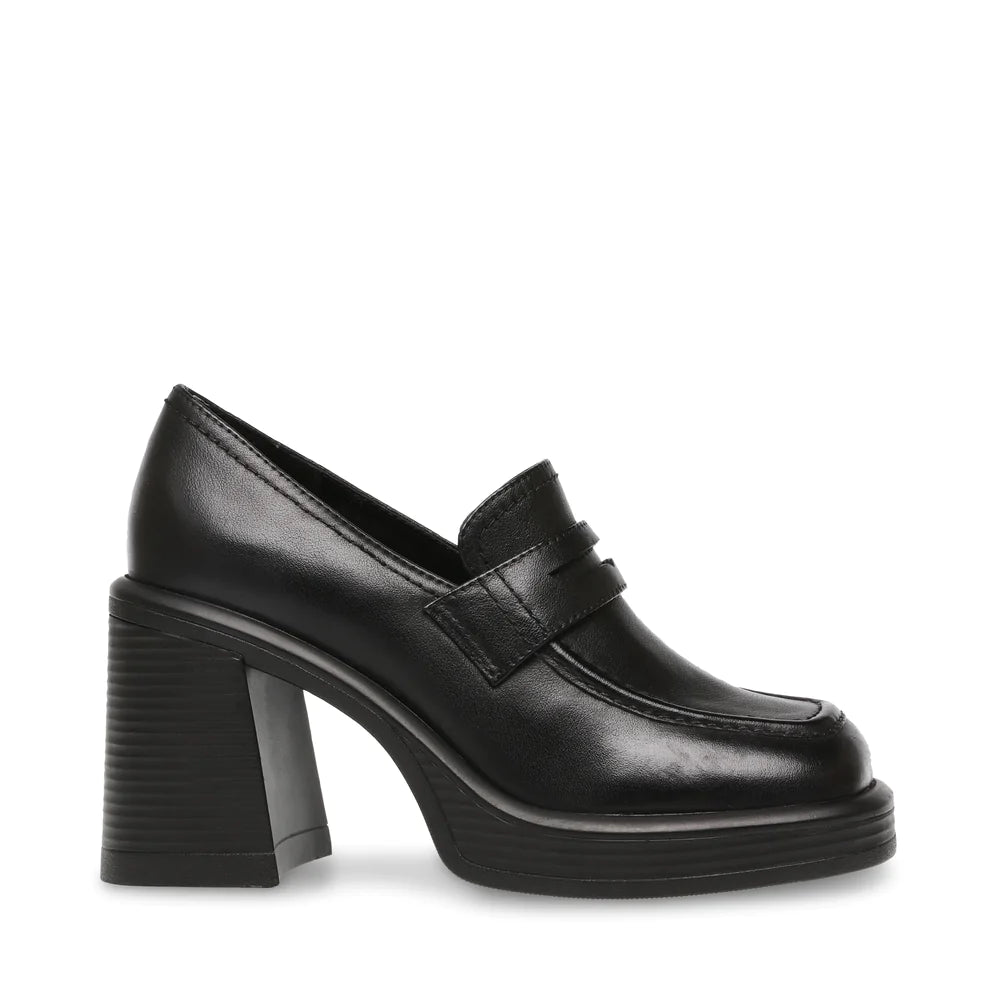 FAR-OUT BLACK LEATHER - Mocassini con Tacco Alto Donna Neri SMSFAR-OUT-BLA . STEVE MADDEN 