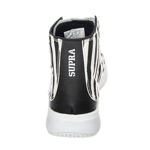 Statik - Scarpe Stringate Profilo Alto Uomo Bianche / Nere / Stripe STATIK White Stripe-White . SUPRA 