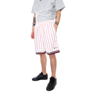 Signature Pinstripe Shorts - White - Bermuda Uomo Bianchi KRCKKMQ22006WHT . KARL KANI 