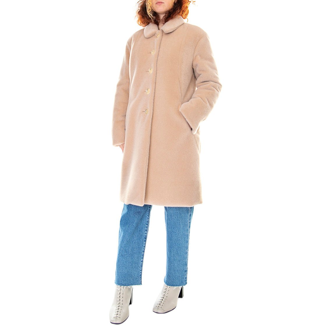Coat 021SD35006 - Cappotto Donna Rosa / Champagne 021SD35006 -S2285 . ALESSIA SANTI 