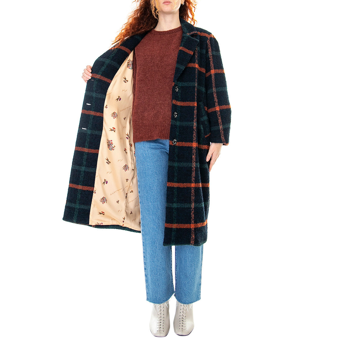 Coat 021SD35056 - Cappotto Donna Scozzese / Multicolore 021SD35056 -029097-01 . ALESSIA SANTI 