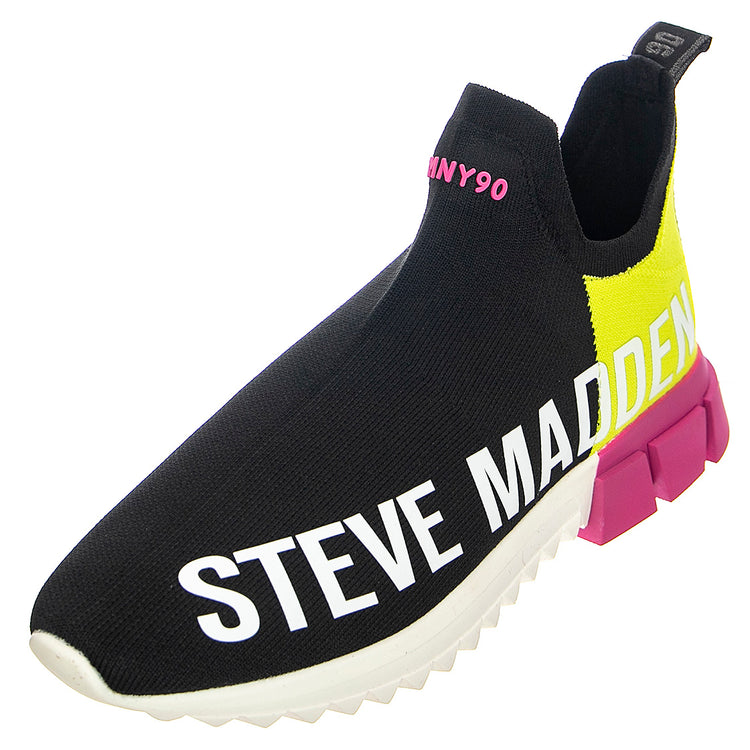 District - Scarpe Slip-On Profilo Basso Donna Nere SMPDISTRICT-BLKMLT . STEVE MADDEN 