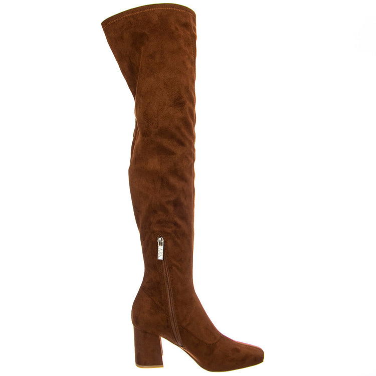 Jayme - Stivali Profilo Alto Donna Marroni SMSJAYME-BRO . STEVE MADDEN 