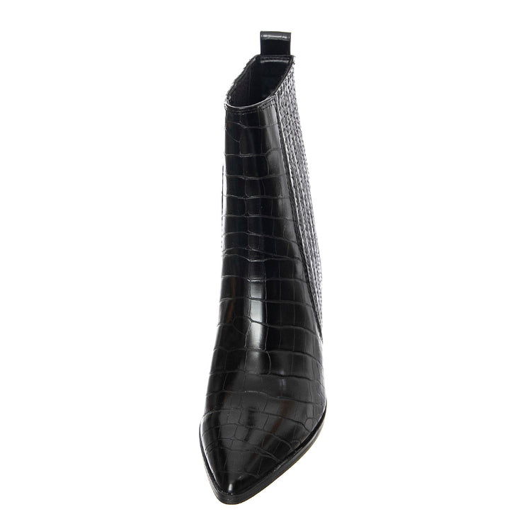 Renewed - Stivaletti Profilo alla Caviglia Donna Neri / Croco SMSRENEWED-BLK . STEVE MADDEN 