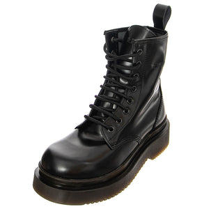 T 8208 Smooth - Stivali Stringati Donna Neri / Smooth Black BTST8208-BKS . MR BOOTS 