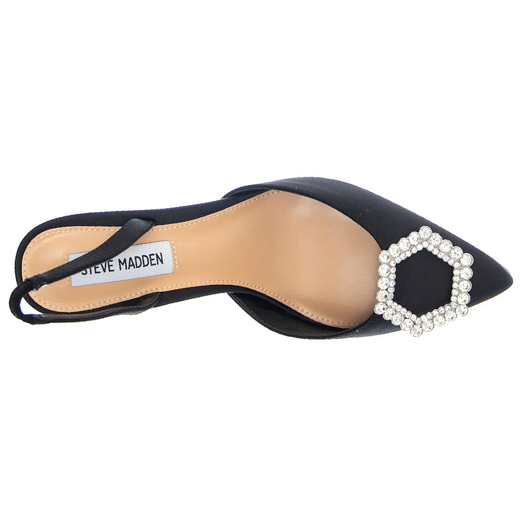 LUCENT BLACK SATIN - Sandali Donna Neri SMSLUCENT-BLK . STEVE MADDEN 