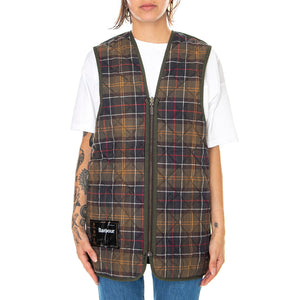 QUILTED WAISTCOAT ZIP IN LINER OLIVE/CLASSIC - Giacca Smanicata Uomo Verde MLI0001-GN92-FW23 . BARBOUR 