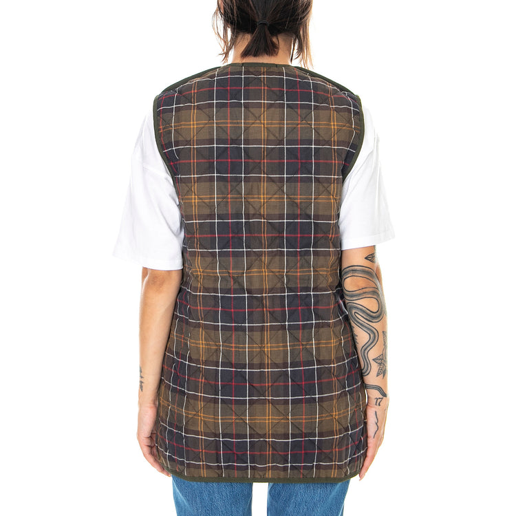 QUILTED WAISTCOAT ZIP IN LINER OLIVE/CLASSIC - Giacca Smanicata Uomo Marrone MLI0001-GN92-FW23 . BARBOUR 