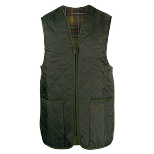 QUILTED WAISTCOAT ZIP IN LINER OLIVE/CLASSIC - Giacca Smanicata Uomo Marrone MLI0001-GN92-FW23 . BARBOUR 