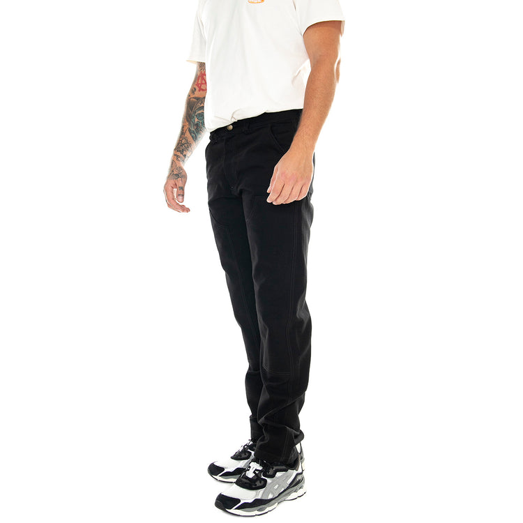 M' Double Knee Pants Black - Pantaloni Uomo Neri 6080123-10158 . CAT 