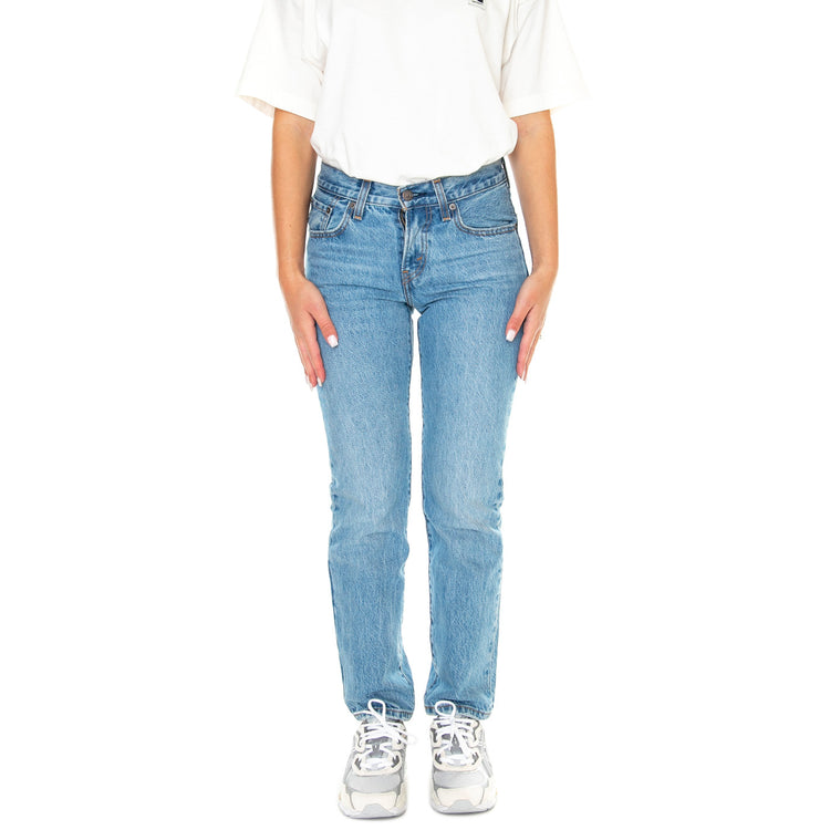 Middy Straight Good Grades Med Indigo Worn In - Pantaloni Denim Jeans Donna Blu A4690-0002 . LEVIS 