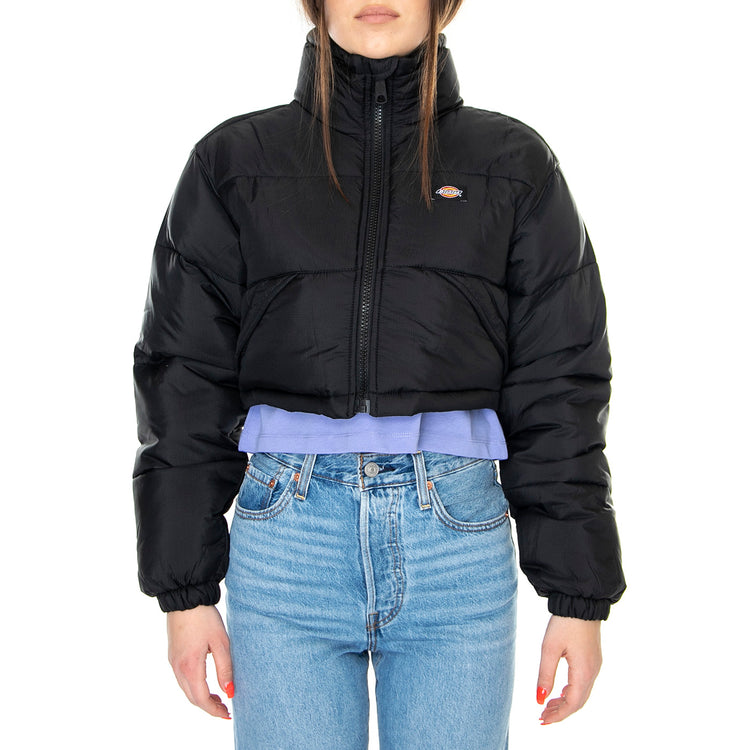 Alatina Cropped Black - Giacca Estiva Donna Nera DK0A4XR8BLK1 . DICKIES 