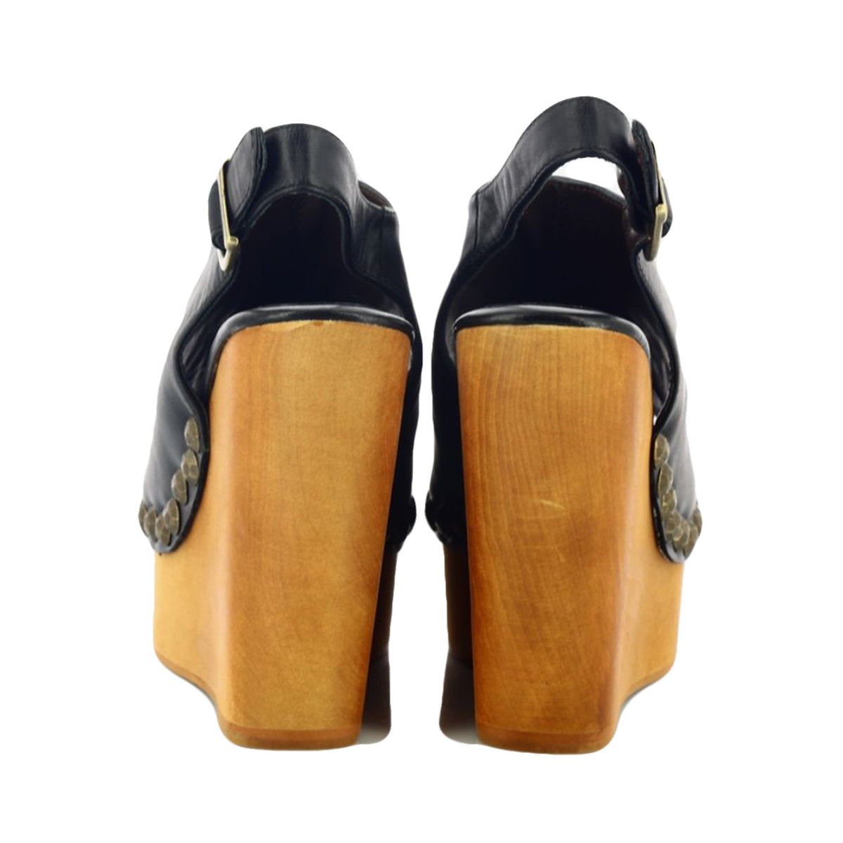 SNICK-STD SUEDE BLACK - Sandali con Zeppa in Legno Donna Neri JCSF0021-BLK . JEFFREY CAMPBELL 