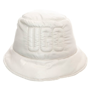 W AW Quilted Logo Bucket Hat Nimbus - Cappello da Pescatore Bianco UGA21628-NMB . UGG 
