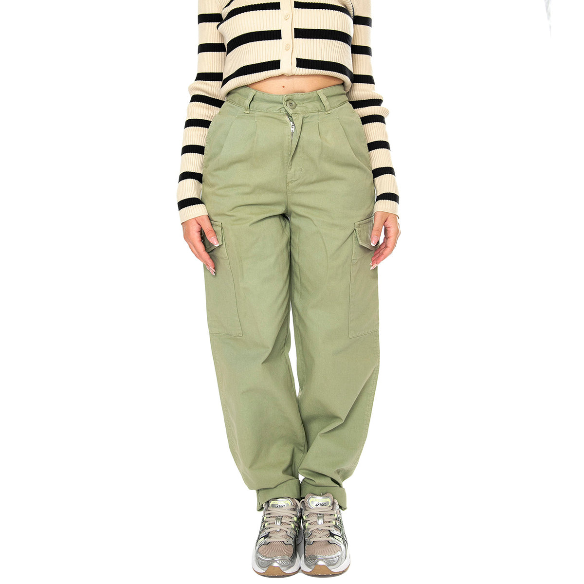 W' Collins Pant Misty Green garment dyed - Pantaloni Donna Verdi I029789.29MGD . CARHARTT WIP 