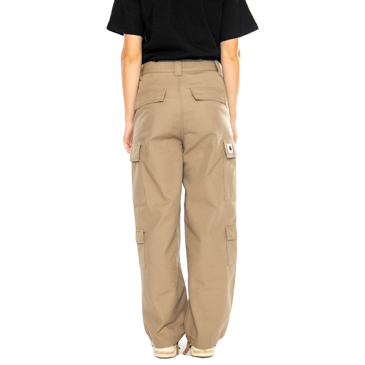 W' Kingsley Pant Leather rigid - Pantaloni Cargo Donna Beige I033772.8Y01 . CARHARTT WIP 