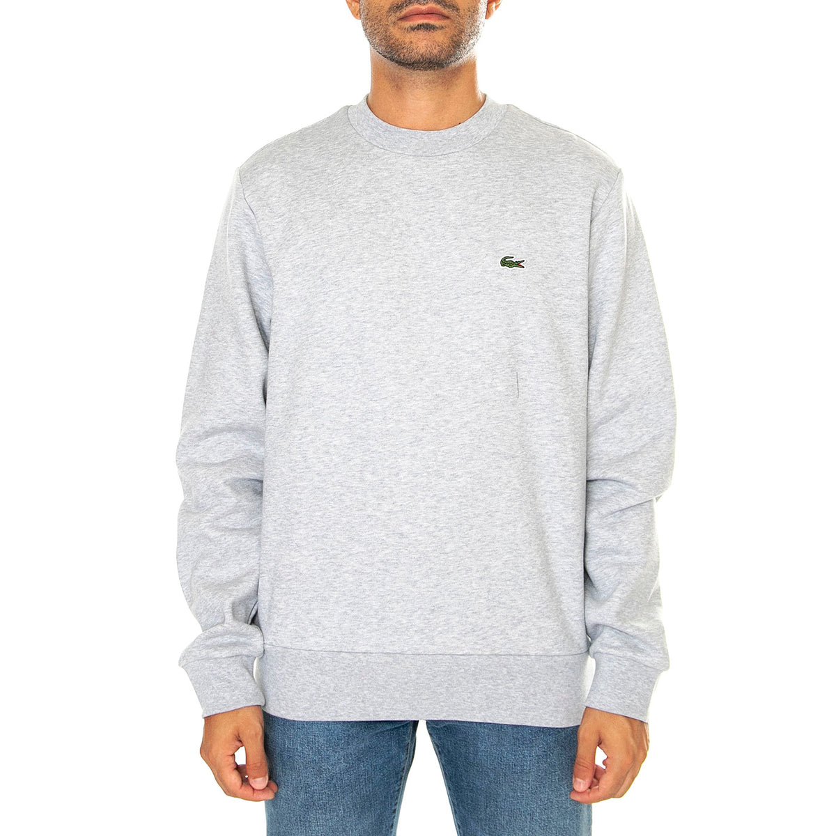 Sweatshirt SH9608-CCA - Felpa Girocollo Uomo Grigia SH9608-CCA . LACOSTE 