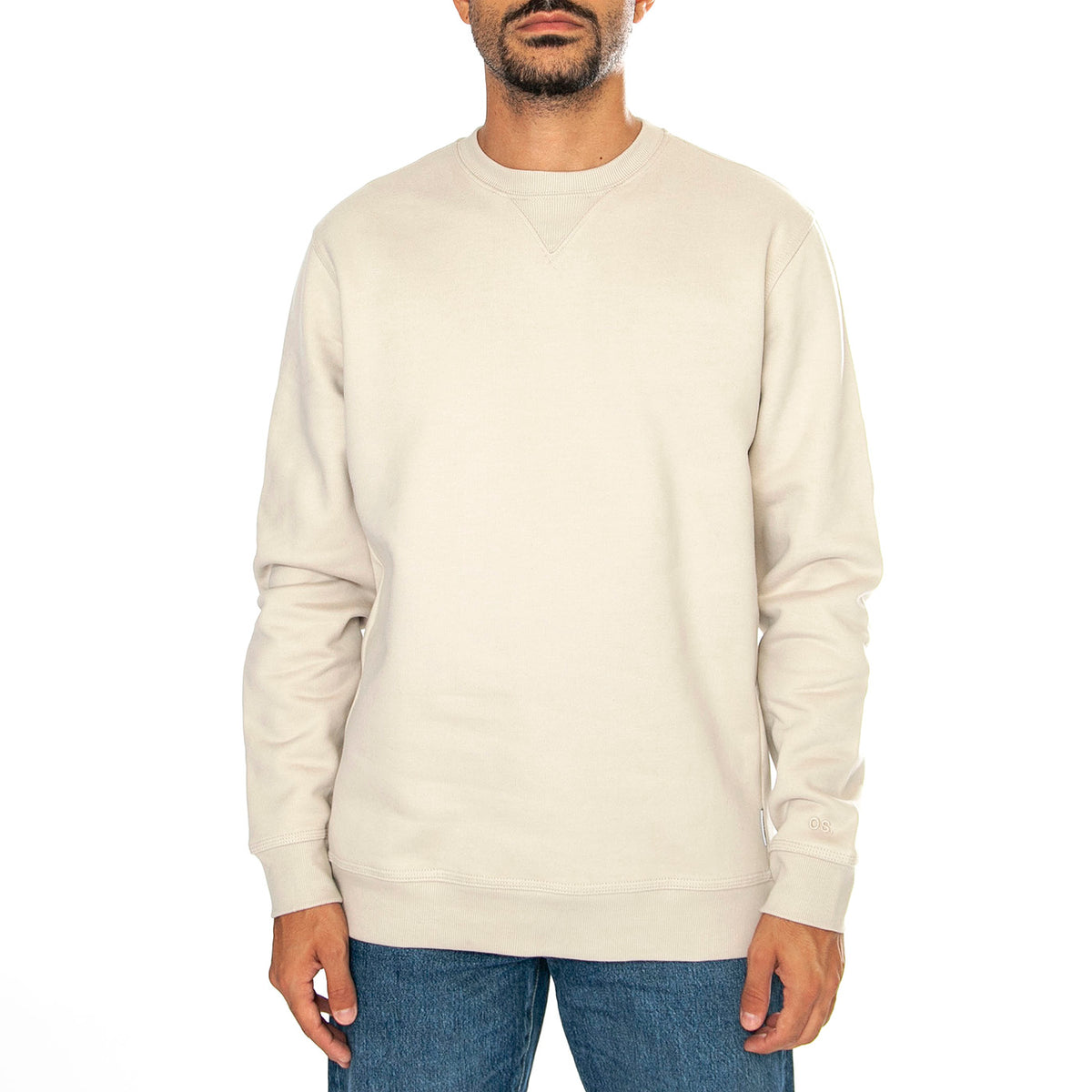 Dan Life Reg Heavy Sweat Crew Silver Lining - Felpa Girocollo Uomo Beige 22029902-4523806 . ONLY & SONS 