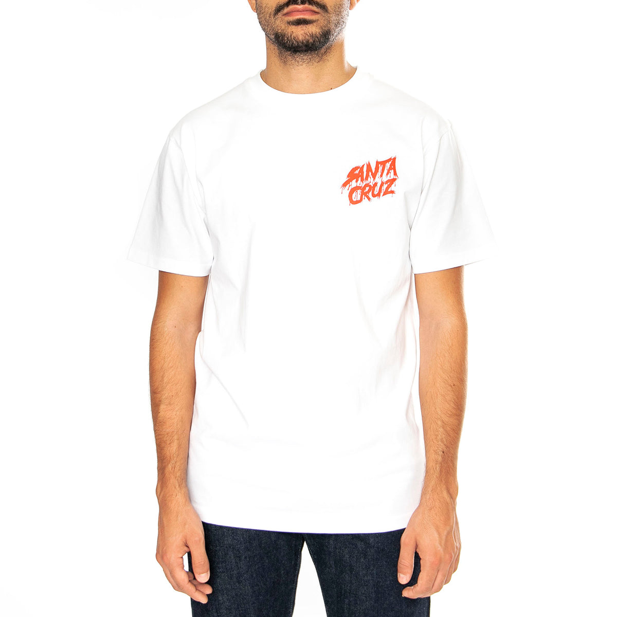 Meek Concrete Slasher XL White - Maglietta Girocollo Uomo Bianca SCA-TEE-11662 . SANTA CRUZ 