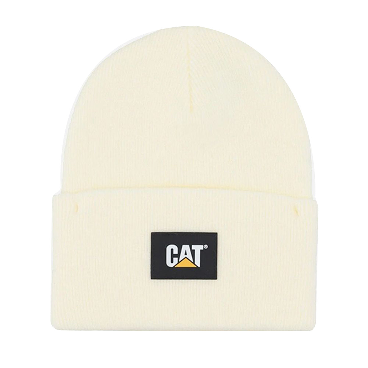 Cat Label Cuff Beanie Cream - Cappellino a Cuffia Bianco 1090026-11-0103 . CAT 