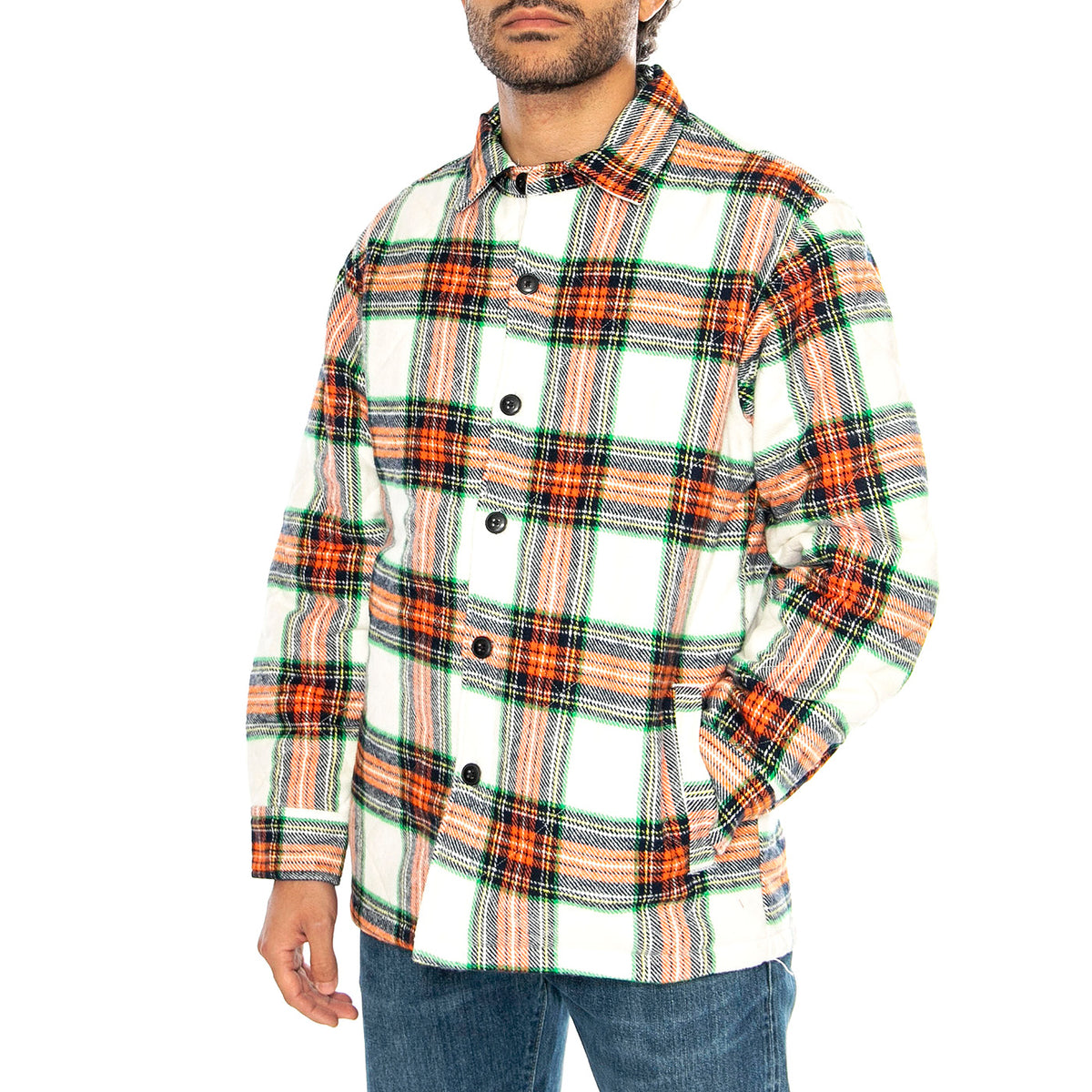 Sven II Shirt Lined LS White / Red - Camicia Uomo Multicolore I032610.1WZ.67. . EDWIN 