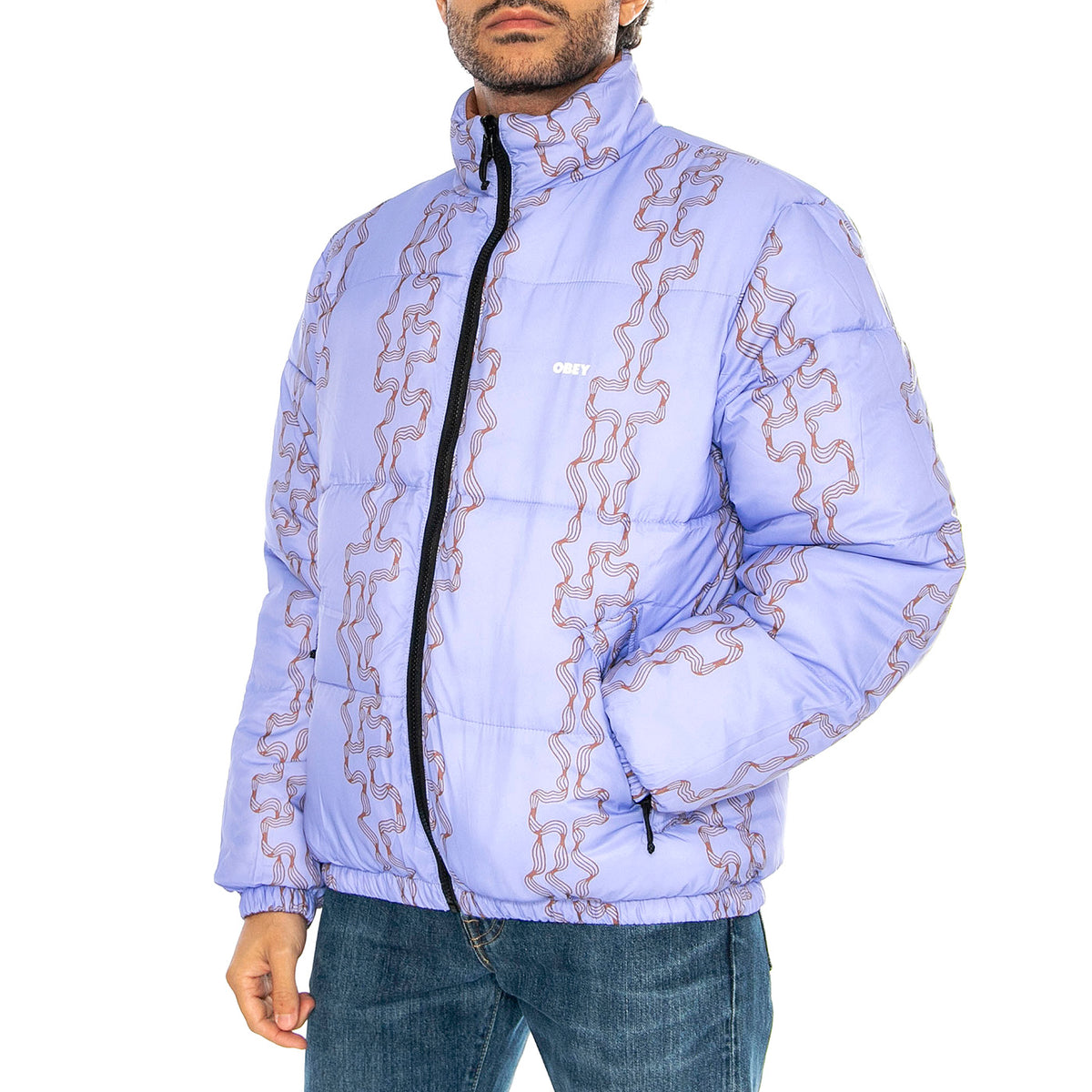 Benny Puffer Jacket Burl Wood Multi - Giacca Reversibile Uomo Multicolore 121800507-WOD . OBEY 