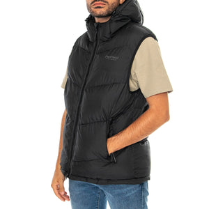 Hudson Script Angled Quilt Rip Black - Giacca Smanicata con Cappuccio Uomo Nera PFD0052-023 . PENFIELD 