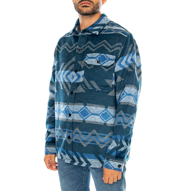 Geo Brushed Shirt Blue Wing Teal - Camicia Uomo Multicolore PFD0264-946 . PENFIELD 