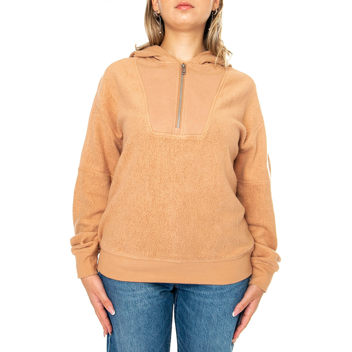 Stephny Mixed Hoodie Glaze - Felpa con Cappuccio Donna Marrone UGC1152781-GAZ . UGG 