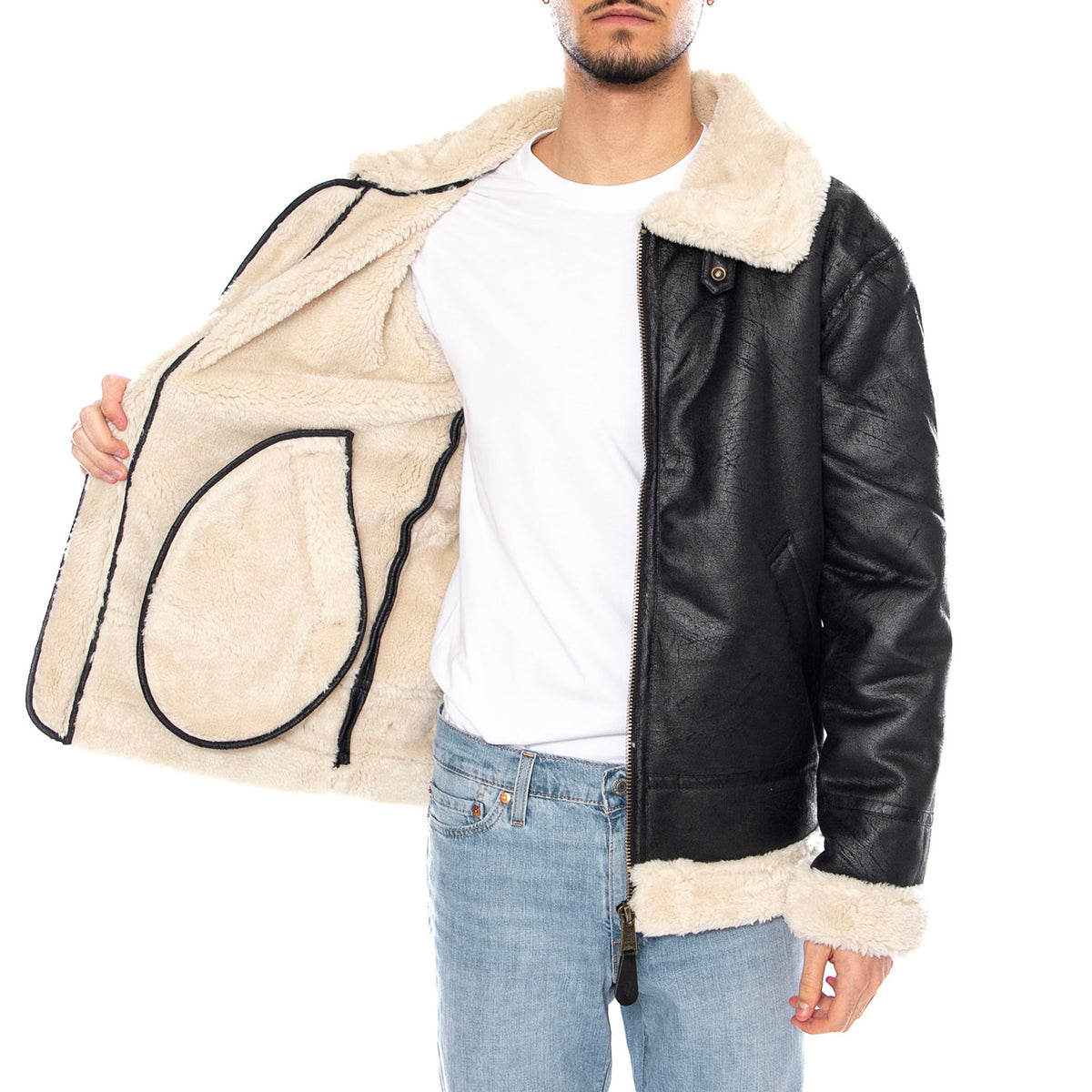 B3 FL -- Giacca Uomo Nero F143106 3 ALPHA INDUSTRIES 