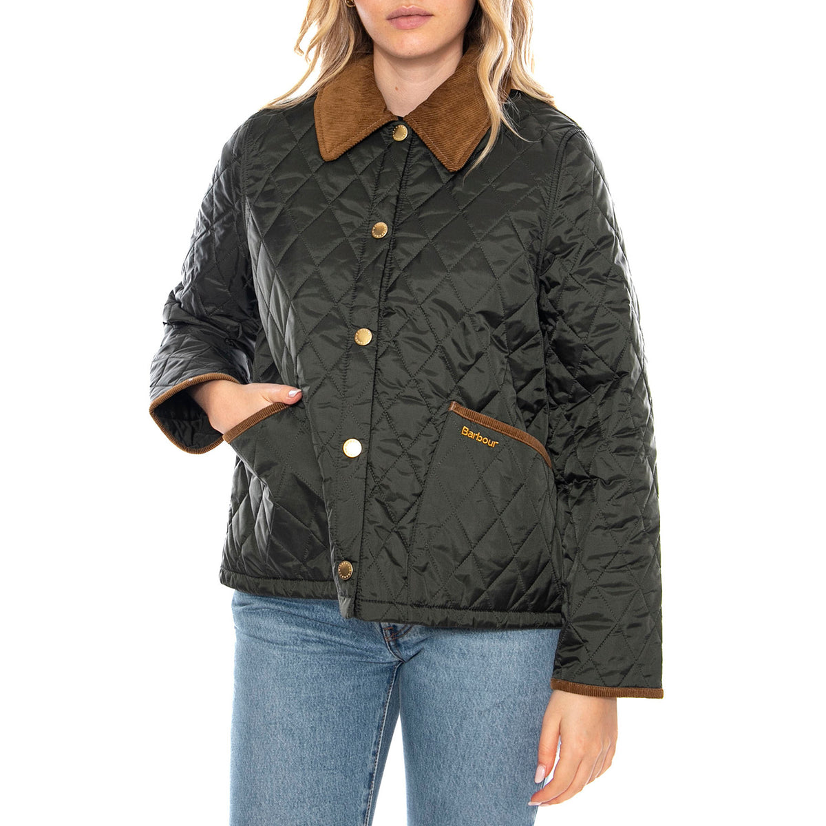 Icons Liddesdale Quilt JKT OL71 Green - Giacca Donna Verde LQU1851-OL71-FW25 . BARBOUR 