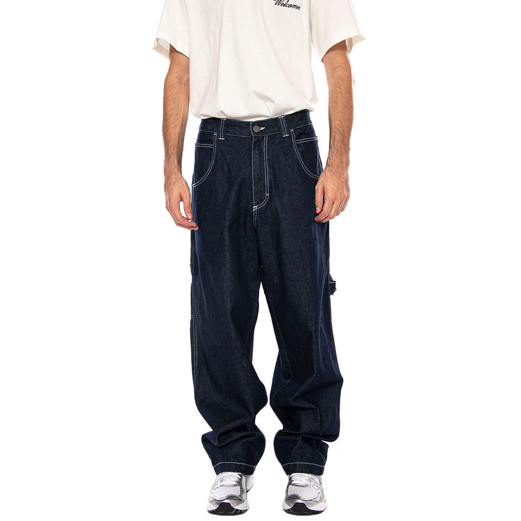 Baggy Ric. Rasta-T Denim Blue - Lav Ecowash - Pantaloni Denim Jeans Uomo Blu RASTA-L-DNMB-001 . BLUESKIN 